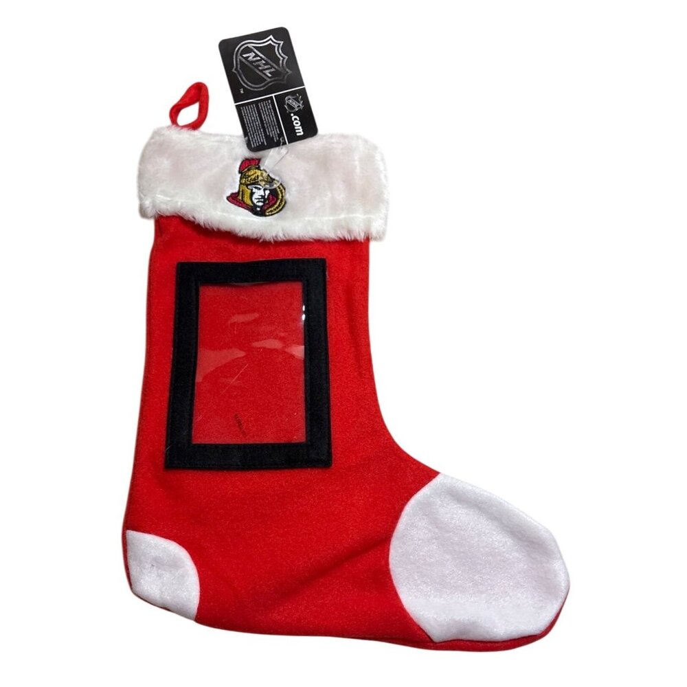 Ottawa Senators Christmas Stocking NHL 14" Red & White Photo Insert Hockey